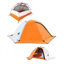 IC ICLOVER 4 Season Backpacking Tent for 2 Person Ultralight Waterproof All Weather Double Layer Camping Tents for Backpacker Outdoor Hiking Survival - Orange