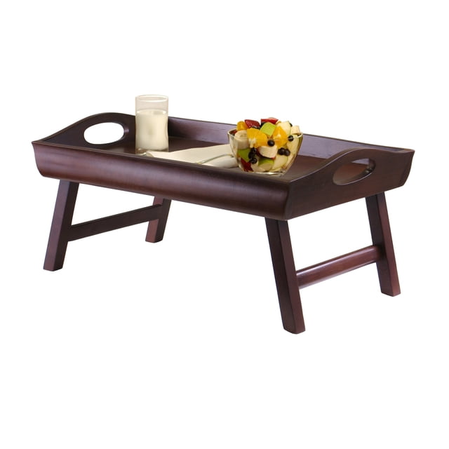 Bandeja de cama Sedona con lado curvo, patas plegables, asa grande(94725) Winsome Trading Inc 94725