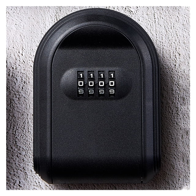 Key Safe Box Weatherproof Wall Mounted Key Lock Box 4 Digit Code Outdoor Key Security Storage Case ,Easy to Use