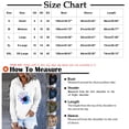 thumbnail image 3 of Women Exquisite Comfortable Nature Button Tape Printing Long Sleeve 100%Polyester Top(Dark Blue,XL), 3 of 4