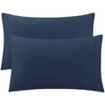 thumbnail image 1 of Taies d'Oreiller King Size 300 Fils Housses Bleu Marine Ensemble de 2, 1 of 10