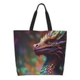 thumbnail image 1 of Disketp Rainbow Scales Fantasy Dragon Bolsa Tote Estampada para Mujer, Bolso de Hombro y de Mano para Compras y Viajes, 1 of 8