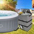 thumbnail image 4 of Hot Tub Spa Heater Pump Cover Protective Hot Tub Pump Cover Waterproof Hot Tub Insulated Pump Cover Dustproof Hot Tub Heater Pump Cover for Most Hot Tub Spa Heater Pumps All Weather Protection-gray-, 4 of 10