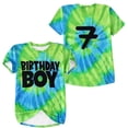 thumbnail image 3 of Huowey Boys Baby Toddler Graphic Tee Tops Short Sleeve Crewneck Loose Short Sleeve Tie Dye Birthday Shirts Casual Summer Stylish Kids Tshirts Relaxed Basic Holiday Dailywear,12-13 Years, 3 of 3