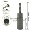 thumbnail image 1 of 1PCS 80mm Length 1/4" Hex DriveSocket Nut Bolt Drill Bits 14mm, 1 of 7