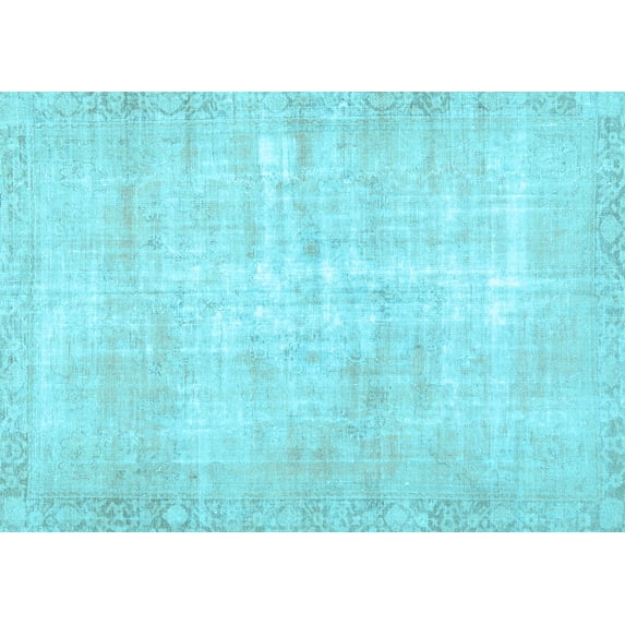 Ahgly Company Indoor Rectangle Persian Light Blue Traditional Area Rugs, 6' x 9'