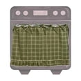 thumbnail image 2 of BBilaBu Checkered Oven Skirt for Farmhouse Kitchen Decor, Stove Cover Skirt with Ribbon Ties, Drill-Free Installation, 2 of 7