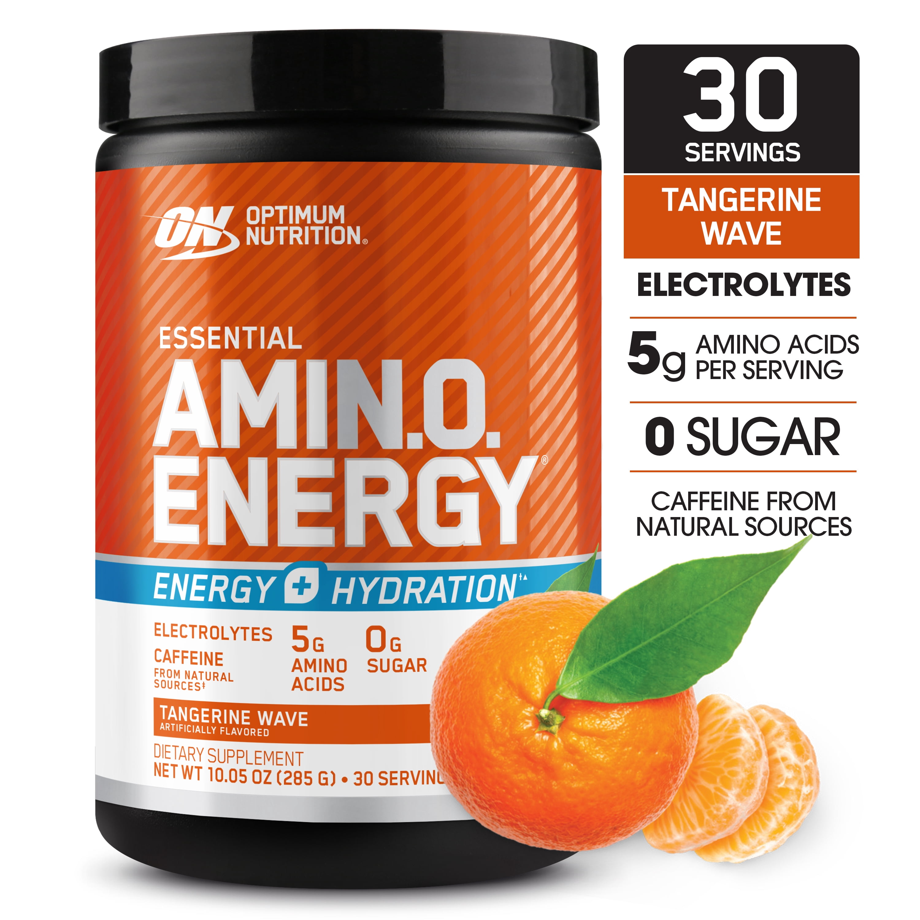 Optimum Nutrition Essential Amino Energy Powder Plus Hydration, Tangerine Wave, 30 Servings