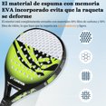 thumbnail image 2 of CAMEWIN Raqueta de Pádel con Funda de Pádel Profesional con Superficie de Fibra de Carbono y Núcleo de Espuma Flexible de Memoria EVA para Principiantes con Cubierta, 2 of 8
