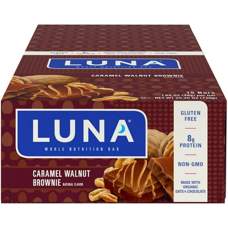 - Luna® Caramel Walnut Brownie Whole Nutrition Bars 15-1.69 oz. Bars