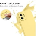 thumbnail image 5 of iPhone 12 Case, iPhone 12 Silicone Case, Liquid Silicone Case with Full Camera Lens Protection Microfiber Lining Shockproof Protective Phone Cases Cover for iPhone 12 6.1 inch, Yellow, 5 of 16