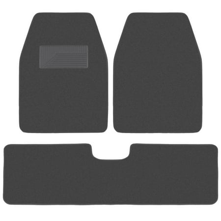 BDK Charcoal 3-piece Van/ Truck Floor Mat Set