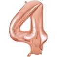 thumbnail image 2 of Unique Industries Foil Big Number 4 Shaped 34.0" Bronze Solid Print Party Balloon, 2 of 4