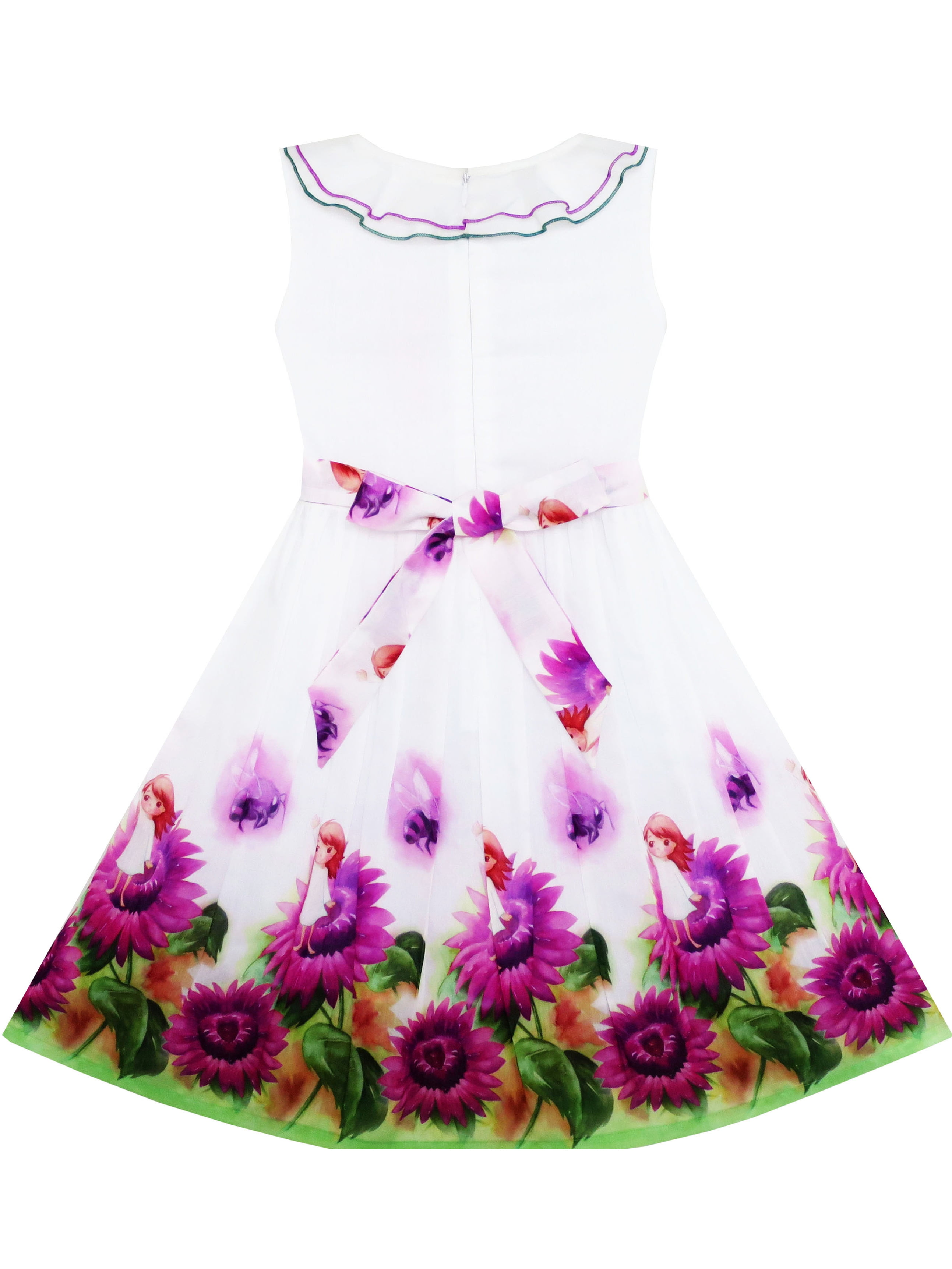 Sunflower Flower Girl Dresses Purple