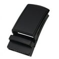 thumbnail image 2 of Classic Solid Buckle Automatic Ratchet Leather Belt Buckle, Black, Fits 40mm, 2 of 6