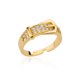 thumbnail image 1 of Anillos de acero inoxidable para mujer, anillo de circonita cúbica chapada en oro, tendencia de lujo, moda coreana, joyería estética, 2023, 1 of 4