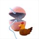 thumbnail image 1 of Huevo de Pascua de Fieltro de Lana Hecho A Mano con Gallina Sorpresa: Decoración Primaveral Ecológica para el Hogar y el Jardín C, 1 of 5