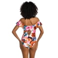 thumbnail image 2 of La Blanca Womens Off Shoulder Ruffle One Piece Swimsuit Multi Size 20 Plus, 2 of 7