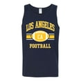 thumbnail image 2 of City of Los Angeles LAC American Football Fantasy Fan Sports Mens Graphic Tank Top, Navy, Large, 2 of 3