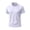 White, variant on Vmvidoty Workwear Men's Short Sleeve Pocket T-Shirt Fitting Sport Train Zipper Stand Up Collar Top Light Blue L