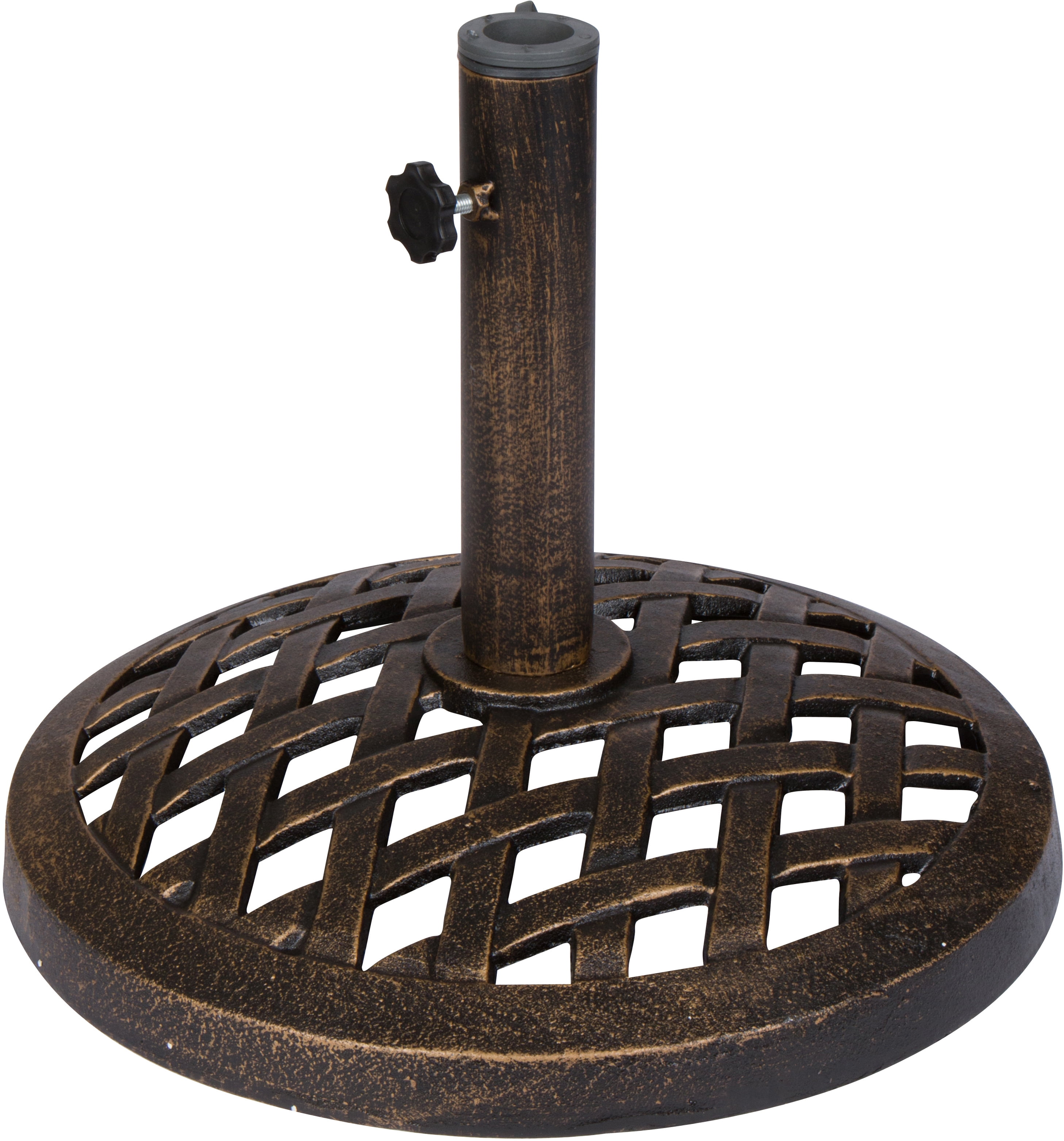 Trademark Innovations Cast Iron Round Umbrella Base, 17.7 inch Diameter