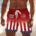 thumbnail image 3 of XINPINGMen's American Flag Swim Trunks 4th of July Outfits Patriotic Plus Size Bathing Suits with Liner and Pocket Quick Dry Summer Board Shorts, 3 of 4
