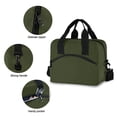 thumbnail image 5 of joogoo Olive Green Solid Insulated Lunch Bags Reusable Cooler Box with Shoulder Strap, 5 of 6