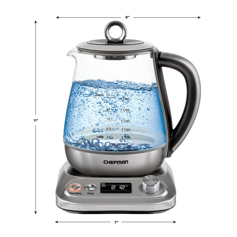 Chefman 💧🍳🍽🔥1.8L Digital Precision Electric Kettle with Tea