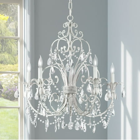 Kathy Ireland Cau Vieux Collection Antique White Five Light Chandelier Kathy Ireland Cau Vieux Collection Antique White Five Light Chandelier