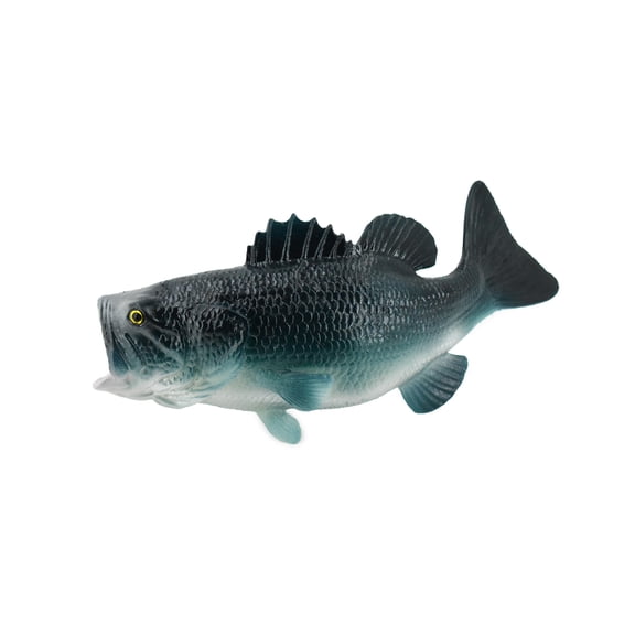 Bass, Largemouth Bass, Museum Quality, Hand Painted, Rubber Fish Figure, Realistic Model, Replica, Kids, Educational, Gift, 6" CH236 BB120