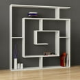 thumbnail image 4 of JV Home Labyrinth Collection 51x49 Inch Grand Bookcase Stylish Bookshelf 6 Tier Shelving Storage for Living Room Kitchen Laundry Bedroom (White), 4 of 7