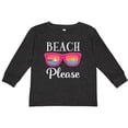 thumbnail image 3 of Inktastic Beach Please Sunglasses Gift Girls Long Sleeve Toddler T-Shirt, 3 of 5