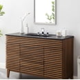 thumbnail image 4 of Modway Cayman Modern 48" Bathroom Sink in Black With Rectangular Basin, 4 of 5
