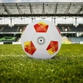 thumbnail image 3 of koolsoo Professional League Football Size 5 Stable High Strength Equipment PVC Official Red Yellow, 3 of 7