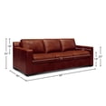thumbnail image 3 of Pemberly Row Mid-Century Top Grain Leather Sofa in Russet Brown, 3 of 6
