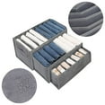 thumbnail image 3 of Jeans Compartment Storage Box Closet Clothes Layered Bag Pants Socks Bras Drawer Organizer Storag Shelf Rack Organizer, 3 of 6