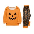 thumbnail image 4 of Nvse|Halloween Family Matching Pajamas Adult Kids Skull Skeleton Print Long Sleeve Tops and Stretch Casual Pants Sleepwear Letter Print Long Sleeve Tops Long Pants for Kids, 4 of 5