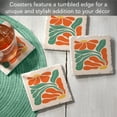 thumbnail image 2 of Thirstystone "Orange BOHO Floral" 4-Pack Tumbled Tile Coasters, 2 of 7