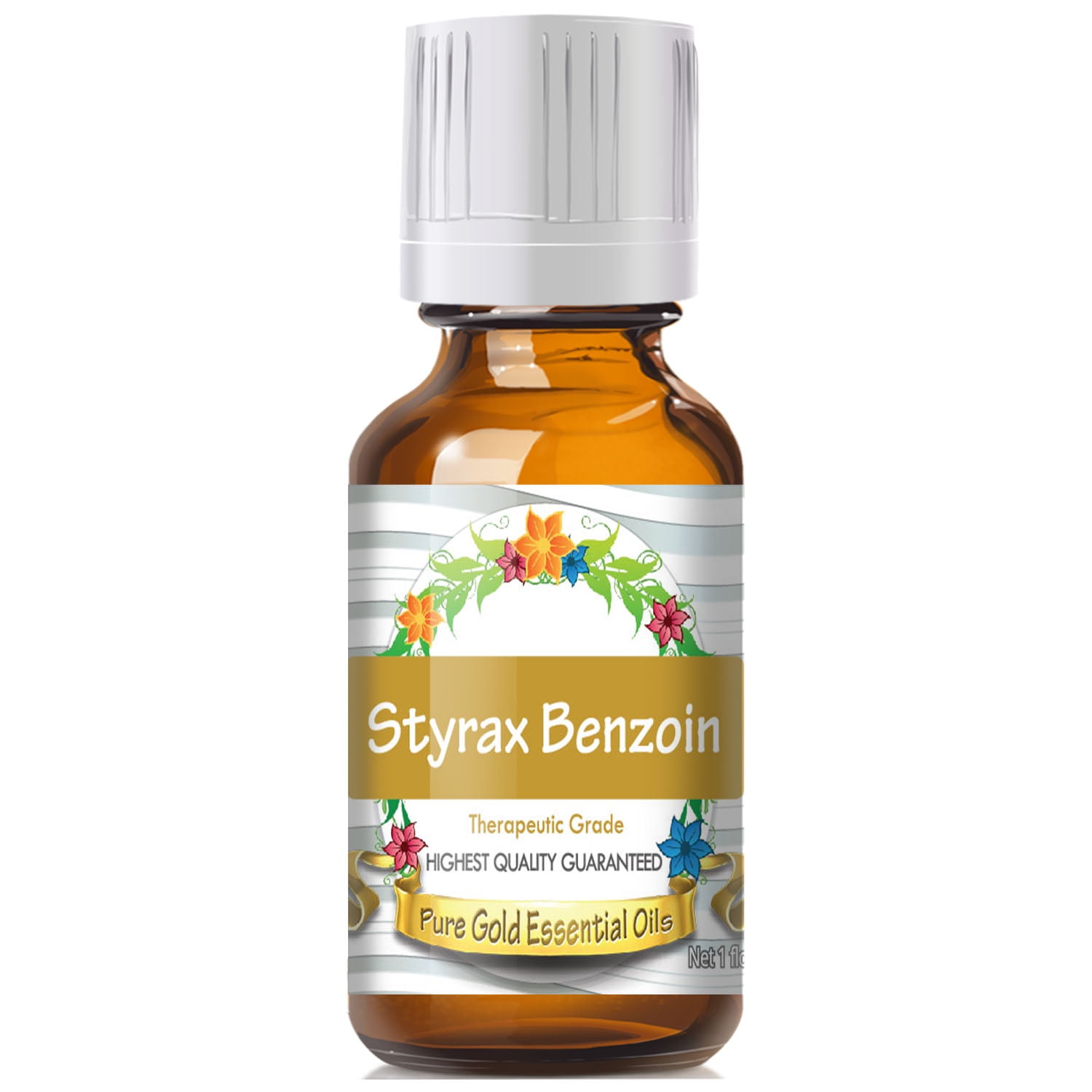 Pure Gold Styrax Benzoin Essential Oil, 100 Natural & Undiluted, 30ml