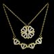 thumbnail image 2 of Collar de plata de ley S925, collar de trébol de cuatro hojas, moda femenina, collar de oro de 18 quilates para dama, tremblesr, 2 of 5