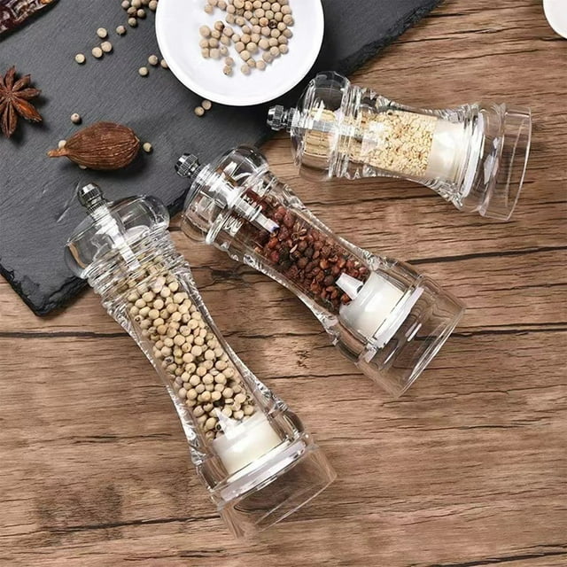Iumwxz Customizable Grinder Transparent Pepper Grinder Manual Pepper Grinder Ceramic Core Versatile Grinding Customizable Thickness Seasoning Bottle Kitchen Tool Clear Acrylic Deals of The Week