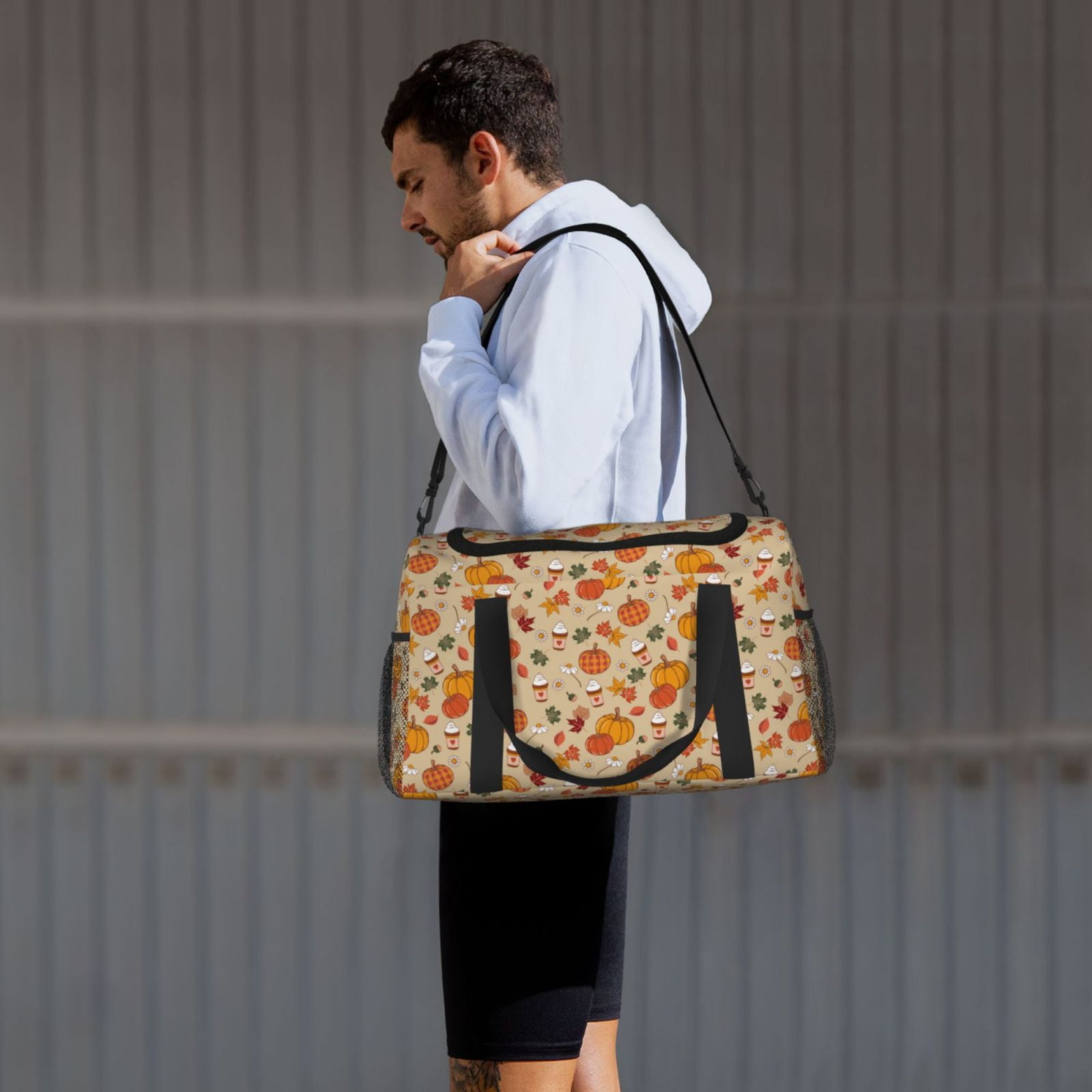 Fuzoiu Fall Autumn Print Travel Duffle Bag,Carry On Tote Bags,Duffel Bag,Sport Gym Bag, Hospital Bag for Labor and Delivery, Overnight Bag,Luggage Bag