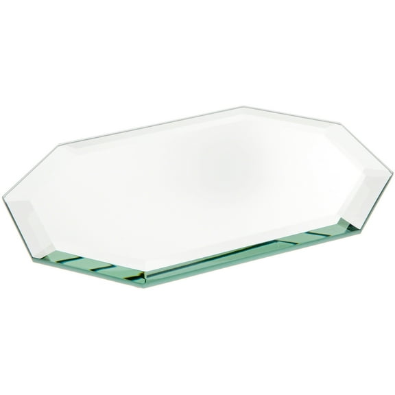 Plymor 5" x 7" Long Octagon, 5mm Thick Beveled Glass Mirror