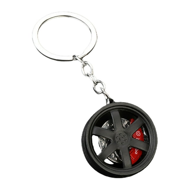 Ohufall Alloy Car Wheel Tire Rim Keychain Male Female Small Gift Pendant Car Key Ring Car Parts Model Key Chain Bag Charm Keychain Accessories
