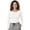 White, variant on Womens Under Scrub Slim Fit Long Sleeve T-Shirt Underscrub Comfort Tee, Large, Black