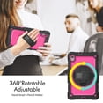 thumbnail image 2 of Case for Lenovo Tab M10 HD 2nd Gen 10.1 Inch 2020 with Screen Protector, 360 Degree Rotating Kickstand Hand Strap Heavy Duty Shockproof Cover with Shoulder Strap, Rose PC, 2 of 7