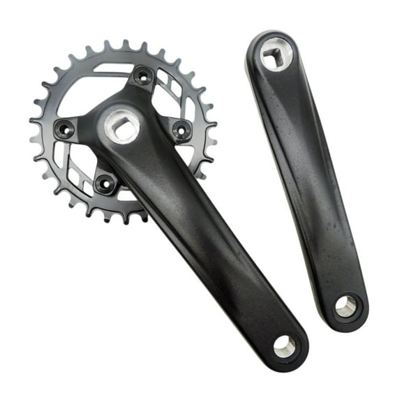 amleso Crankset Square Taper Crankset Chainwheel for Fixed Gear Repair Hole Crank Arm Set 170mm