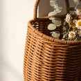 thumbnail image 6 of Kiddiway Wall Mounted Rattan Look Woven - Basket, Storage Bins for Living Room, Toy Storage, Blanket Storage, Decorative Flower Basket Hanging Organizer, Rustic Home Decor,A, 6 of 6