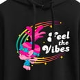 thumbnail image 3 of Trolls - Feel The Vibes Poppy - Juniors Cropped Pullover Hoodie, 3 of 5