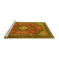 thumbnail image 2 of Ahgly Company Machine Washable Indoor Rectangle Medallion Yellow Traditional Area Rugs, 7' x 10', 2 of 4